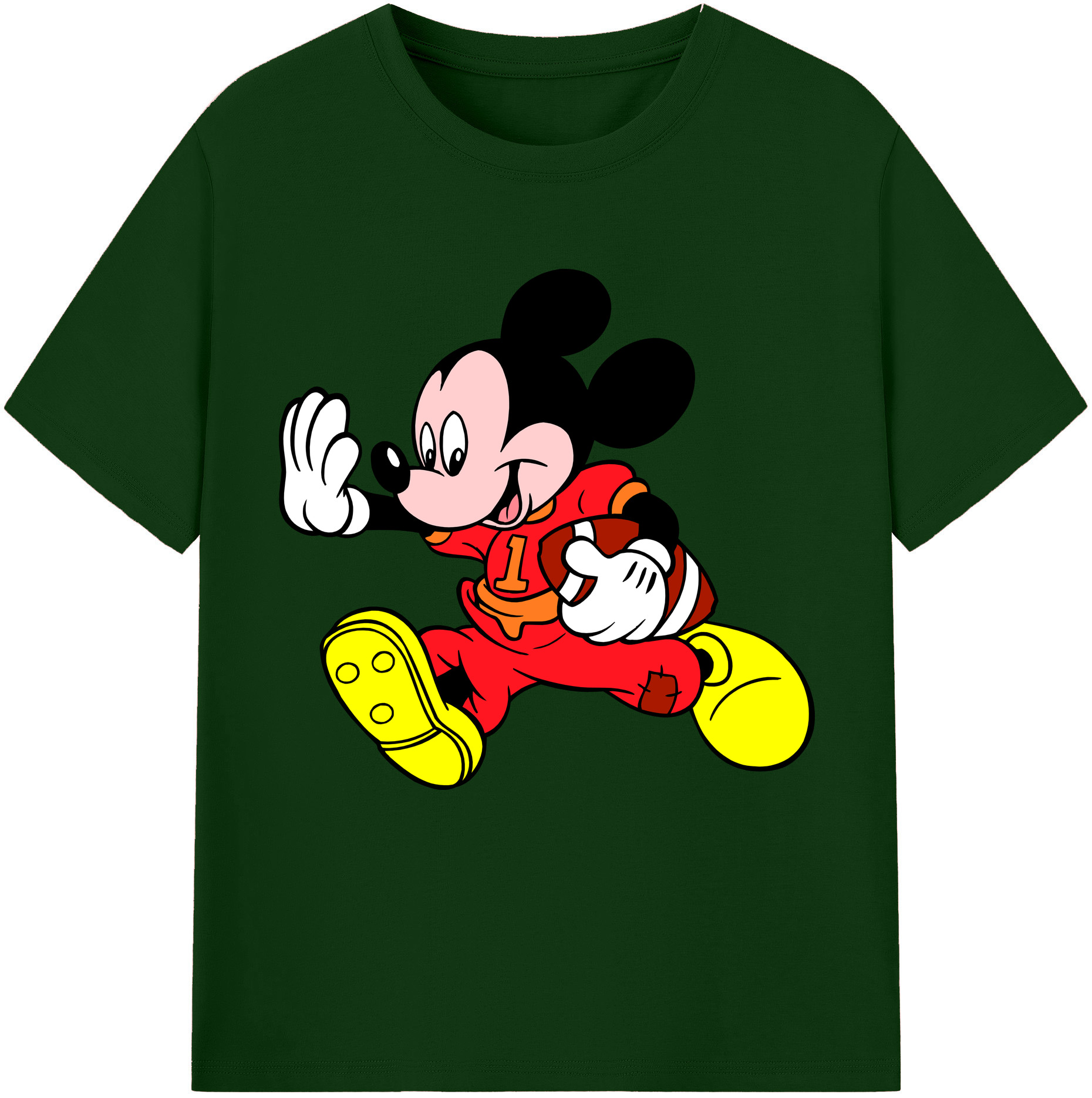 （画像用） ミッキーマウス Mickey Mouse 綿100％半袖Tシャツ（フロントプリント）